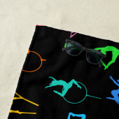 アエリアリストエアリアルクリラシルエット虹 ビーチタオル (インサイチュ)