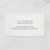 アエリアリストヨガインストラクターバラ金ゴールドロータス 名刺 (裏面)