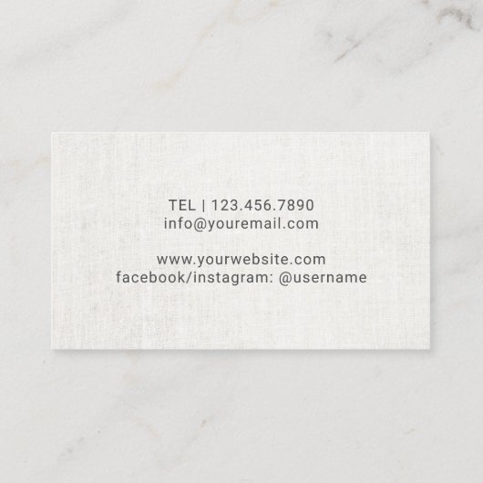 アエリアリストヨガインストラクターバラ金ゴールドロータス 名刺 (裏面)