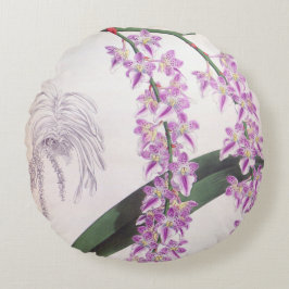 アエリーズロビィヴィンテージ薄紫リンデニアオーキッド ラウンドクッション