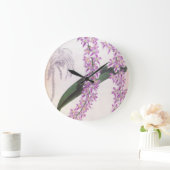 アエリーズロビィヴィンテージ薄紫リンデニアオーキッド ラージ壁時計 (ホーム)