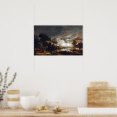 アエルトヴァンデルネイアームーンライトランドスケープ ポスター (キッチン)