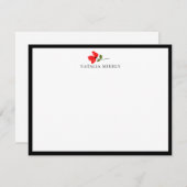 アエレガントイランド植物紅花 ノートカード (正面/裏面)