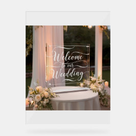 「アエレガントクリル結婚の歓迎サインデザイン」 アクリルサイン