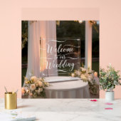 「アエレガントクリル結婚の歓迎サインデザイン」 アクリルサイン (ウェディング)