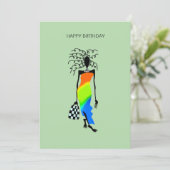 アエレガントフ人スタイリッシュ誕生日 カード (スタンド正面)