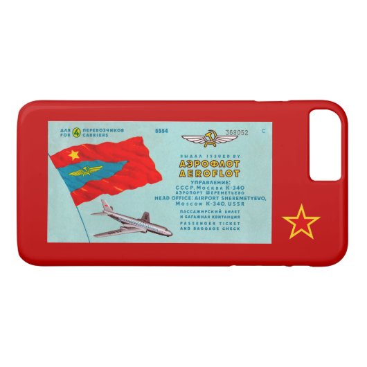 アエロフロートチケット Case-Mate iPhoneケース (裏面(横))