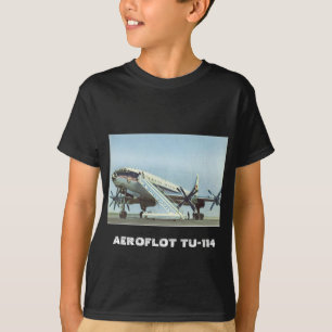 アエロフロート・ロシア航空Tu 114の定期旅客機 Tシャツ