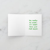 アオおもしろいガエルサンキューカード サンキューカード (内部)