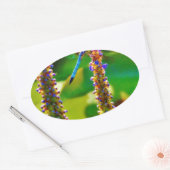 アオイと花 楕円形シール (封筒)