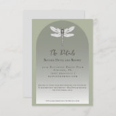 アオイトンボのウェディング エンクロージャーカード (正面/裏面)