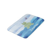 アオイパーソナライズされたガエルとトンボ子供へ バスマット (アングル)