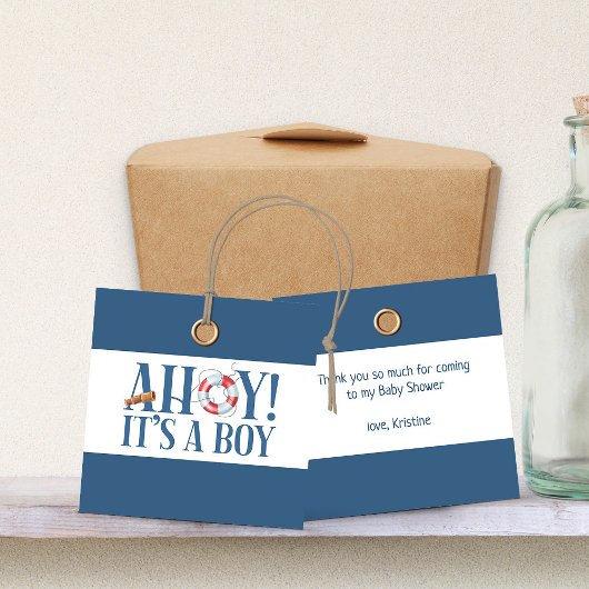 アオイIts a Boy Blueタイポグラフィありがとう フェイバータグ