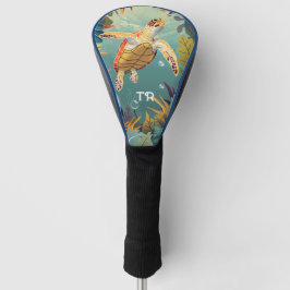 アオウミガメのパシフィックオーシャンスイム ゴルフヘッドカバー