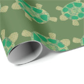 アオウミガメの包装紙 ラッピングペーパー (ロールコーナー)