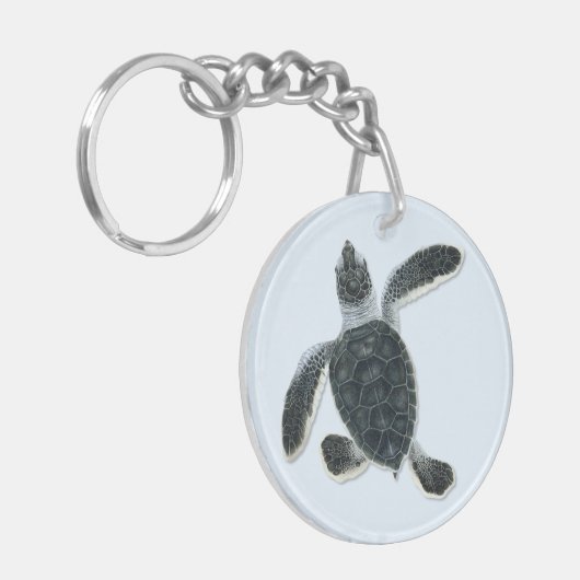 アオウミガメのHatchling Keychain キーホルダー (正面左)