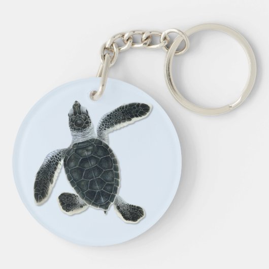アオウミガメのHatchling Keychain キーホルダー (裏面)