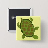 アオウミガメのTシャツおよびギフト 缶バッジ (正面&裏面)