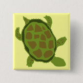 アオウミガメのTシャツおよびギフト 缶バッジ (正面)