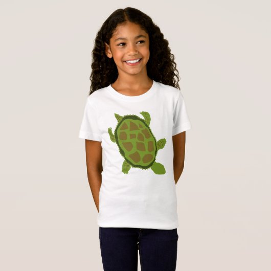 アオウミガメのTシャツおよびギフト Tシャツ (正面フル)