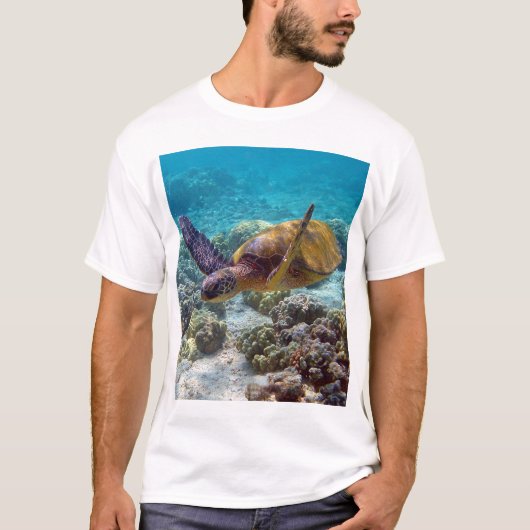 アオウミガメ Tシャツ (正面)