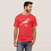 アオカケスの鳥のシルエットの側面図 Tシャツ (正面フル)