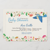 アオカケスの鳥の招待状 招待状 (正面/裏面)