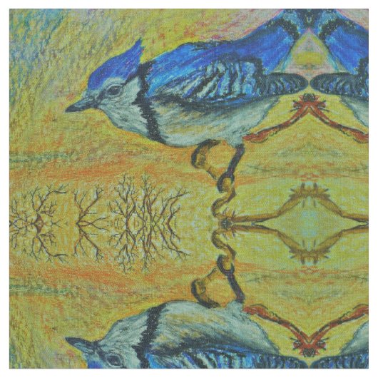 アオカケス ファブリック (クローズアップ)