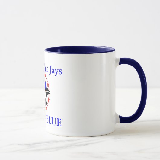 アオカケス、Merrill Blue Jaysは、大きく青行きます マグカップ (右)