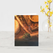 アオガエル勇気付けられる カード (黄色い花)