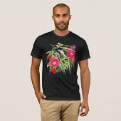 アオガオハチドリとユーカリ Tシャツ (正面フル)