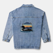 アオガモの夕焼け デニムジャケット (裏面)