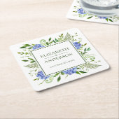 アオサイ結婚ズ スクエアペーパーコースター (アングル)