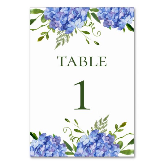 アオサイ結婚ズ テーブルナンバー (正面)