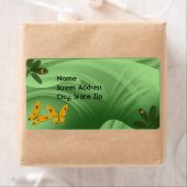 アオサギとチョウチョウ ラベル (インサイチュ)