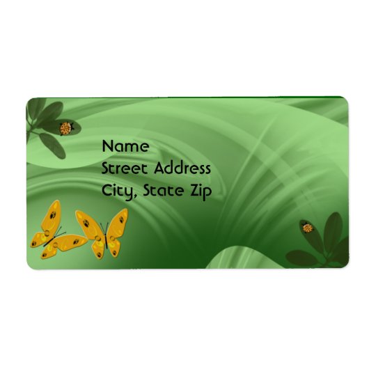 アオサギとチョウチョウ ラベル (正面)