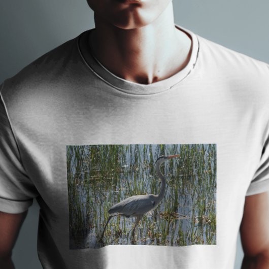 アオサギの鳥の写真 Tシャツ