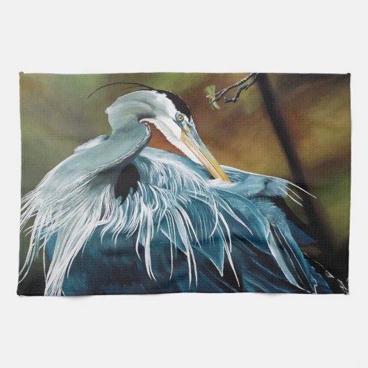 アオサギ キッチンタオル (横)
