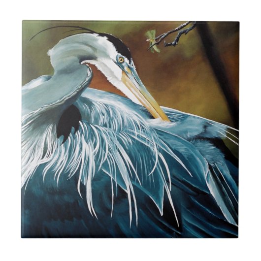 アオサギ タイル (正面)