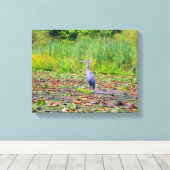 アオサギ，ユリかわいらし，野鳥，自然 キャンバスプリント (インサイチュ (ウッドフロア))