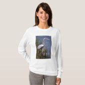 アオサギ 水鳥 Tシャツ (正面フル)