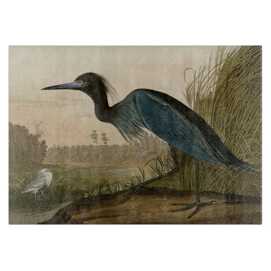 アオサギ Audubon 版画 海岸の芸術 カッティングボード (正面)