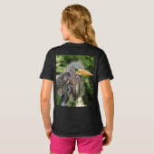 アオサギ Tシャツ (裏面フル)
