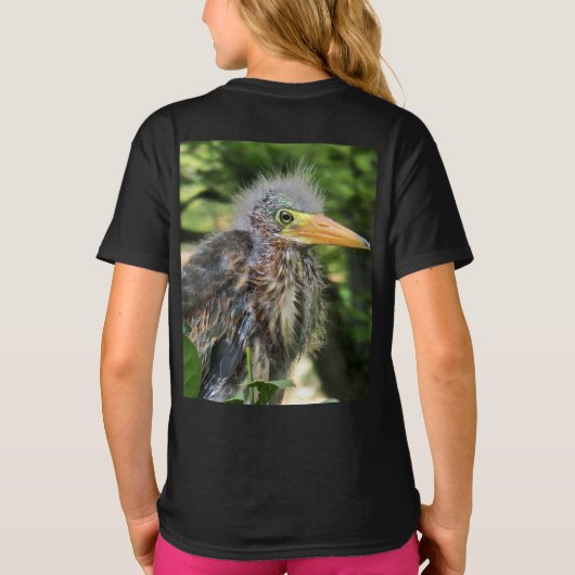 アオサギ Tシャツ (裏面)