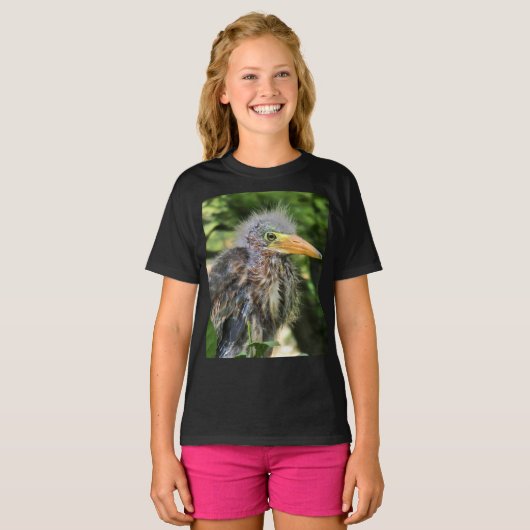 アオサギ Tシャツ (正面フル)
