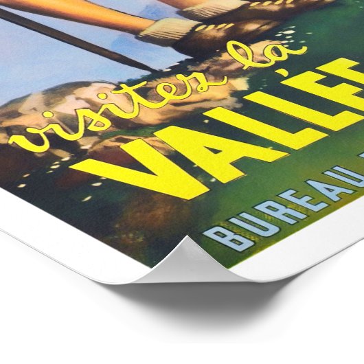 アオスタバレーイタリアヴィンテージ旅行 ポスター (角)