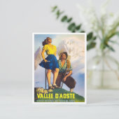 アオスタバレーイタリアヴィンテージ旅行 ポストカード (スタンド正面)