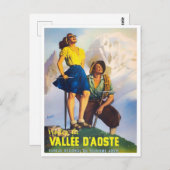 アオスタバレーイタリアヴィンテージ旅行 ポストカード (正面/裏面)