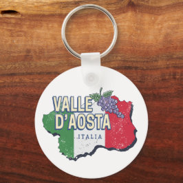 アオスタバレーイタリア地域マップヴィンテージ土産 キーホルダー