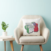 アオスタバレーイタリア地域マップヴィンテージ土産 クッション (椅子)